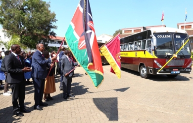 Health CS Announces HELB Support for KMTC Students, Flags Off Vehicles