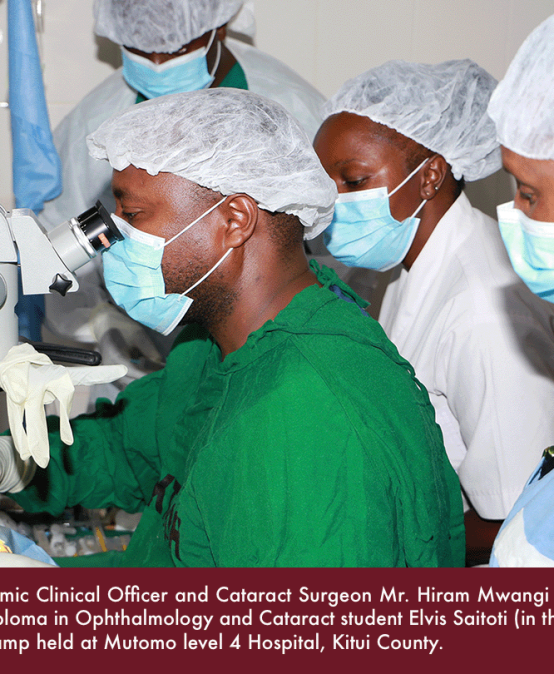 Relief for Kitui Residents as KMTC Organizes Complimentary Eye Check-up and Cataract Surgery Camp