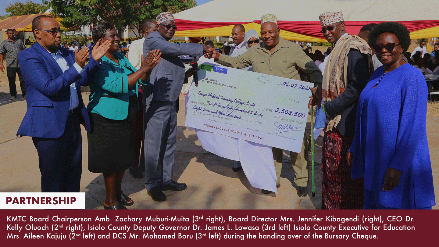 KMTC receives Ksh 2.5 million in bursary fund from Isiolo County Government