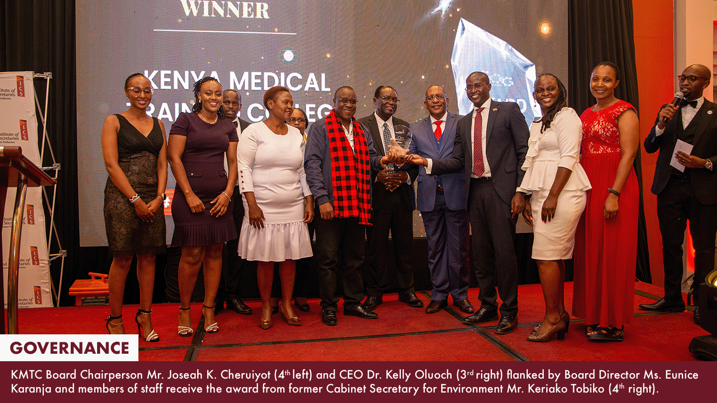 Kenya Medical Training College Triumphs at Champions of Governance Awards 2023