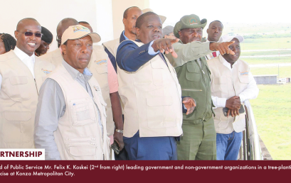 Head of Public Service Leads Government and Non-Government Organizations in Tree Planting Exercise