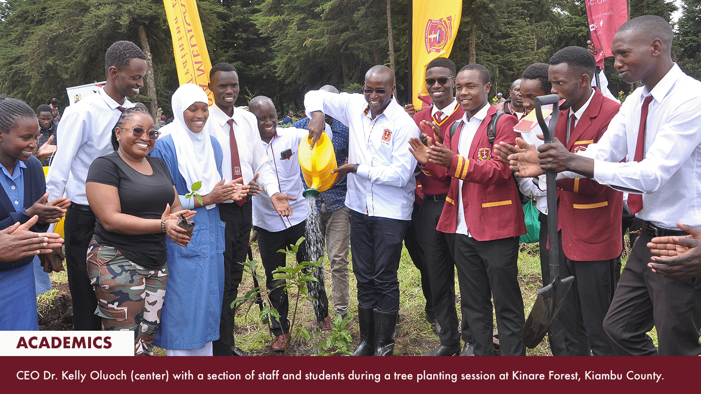 KMTC join hands to plant 3000 trees in Kinale Forest in Kiambu County