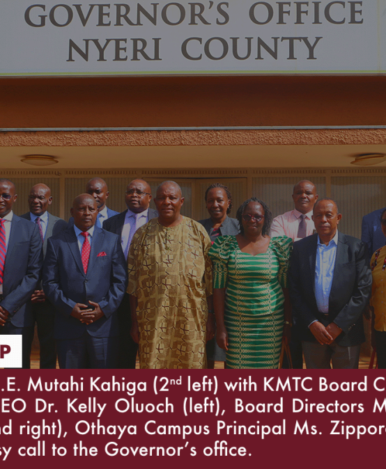 Jhpiego President visits KMTC, pledges support